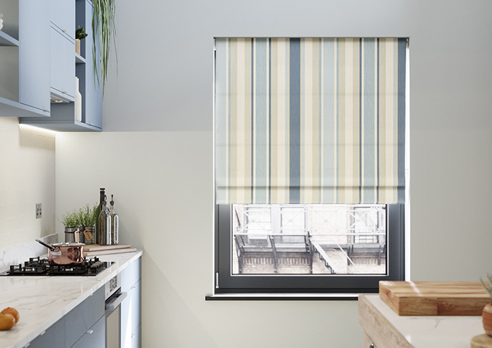 Laura Ashley Awning Stripe, Seaspray - Twist&Fit Roman Blind - Image 3